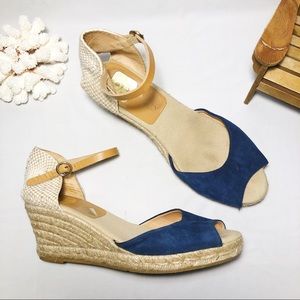 Kanna Espadrille Woven heel open toe wedges